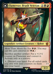 Flamewar, Brash Veteran // Flamewar, Streetwise Operative [Universes Beyond: Transformers] | Card Citadel