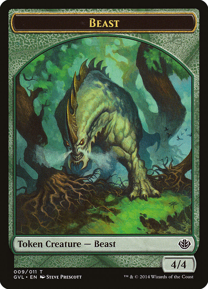 Beast Token (009/011) (Garruk vs. Liliana) [Duel Decks Anthology Tokens] | Card Citadel