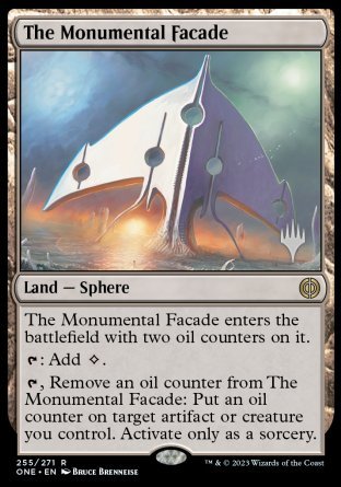 The Monumental Facade (Promo Pack) [Phyrexia: All Will Be One Promos] | Card Citadel