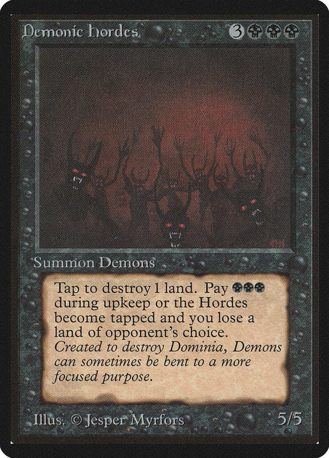 Demonic Hordes [Limited Edition Beta] | Card Citadel