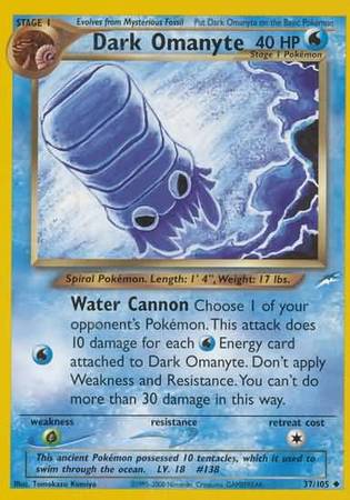 Dark Omanyte (37/105) [Neo Destiny Unlimited] | Card Citadel