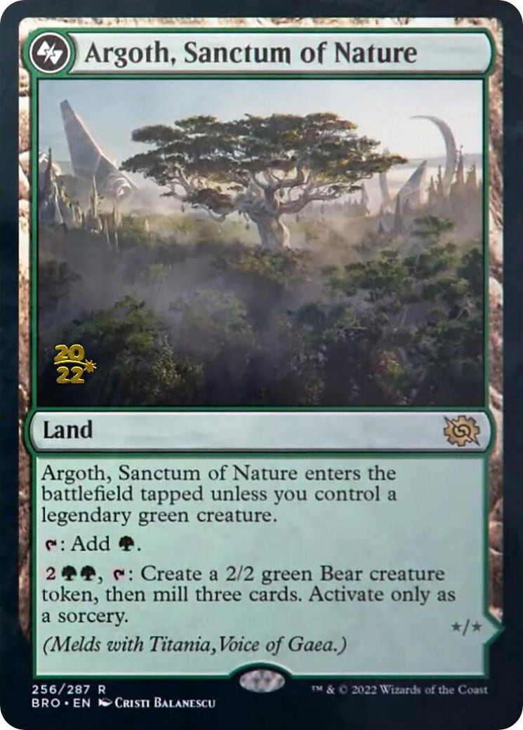 Argoth, Sanctum of Nature [The Brothers' War: Prerelease Promos] | Card Citadel