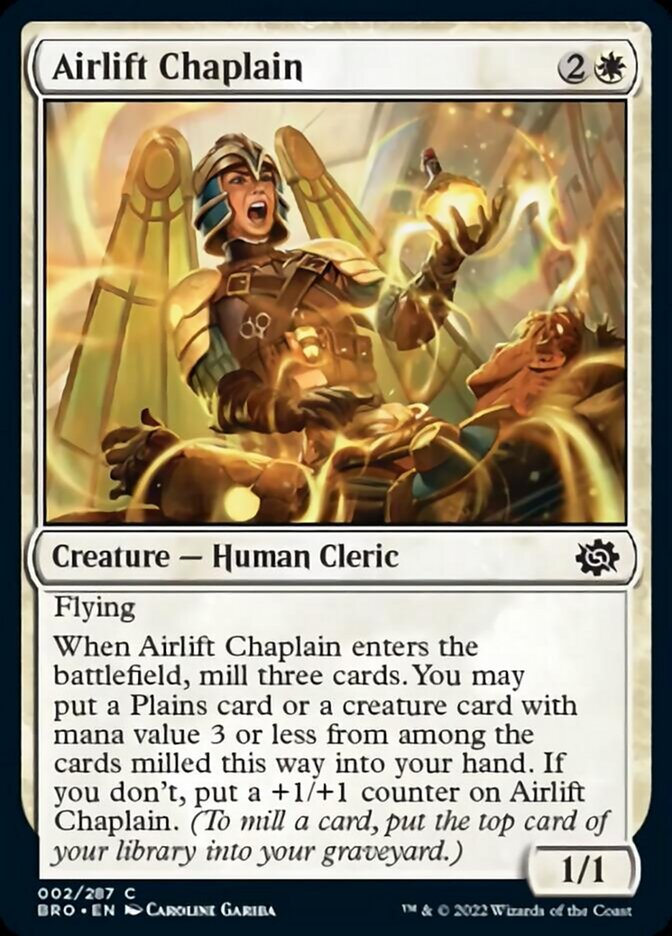 Airlift Chaplain [The Brothers' War] | Card Citadel