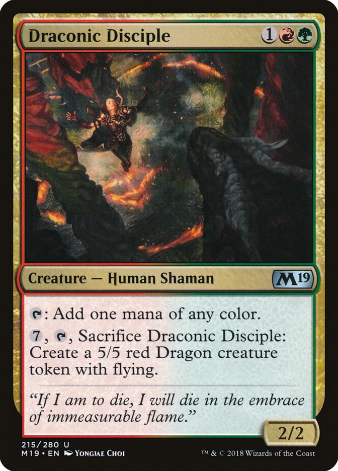 Draconic Disciple [Core Set 2019] | Card Citadel