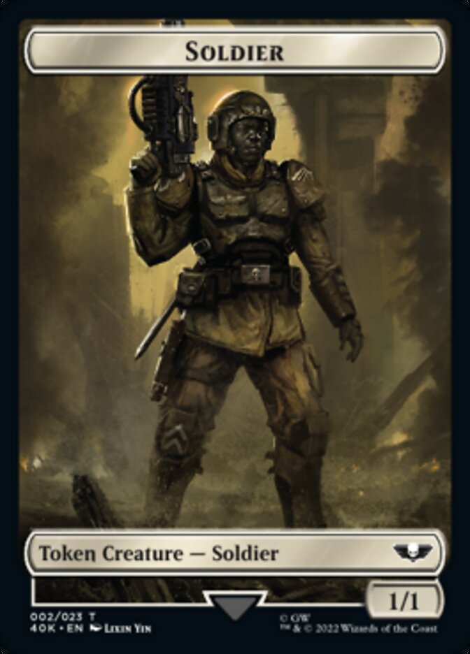 Soldier (002) // Zephyrim Double-sided Token [Universes Beyond: Warhammer 40,000 Tokens] | Card Citadel