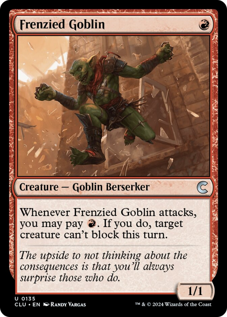 Frenzied Goblin [Ravnica: Clue Edition] | Card Citadel