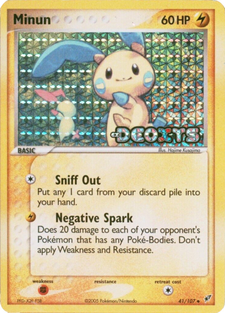 Minun (41/107) (Stamped) [EX: Deoxys] | Card Citadel