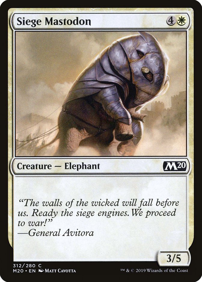 Siege Mastodon [Core Set 2020] | Card Citadel