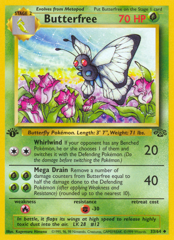 Butterfree (33/64) [Jungle 1st Edition] | Card Citadel