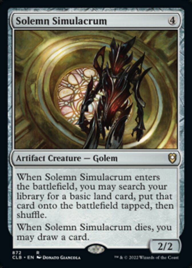 Solemn Simulacrum [Commander Legends: Battle for Baldur's Gate] | Card Citadel