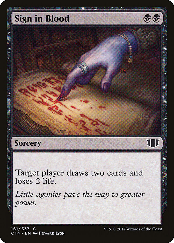 Sign in Blood [Commander 2014] | Card Citadel