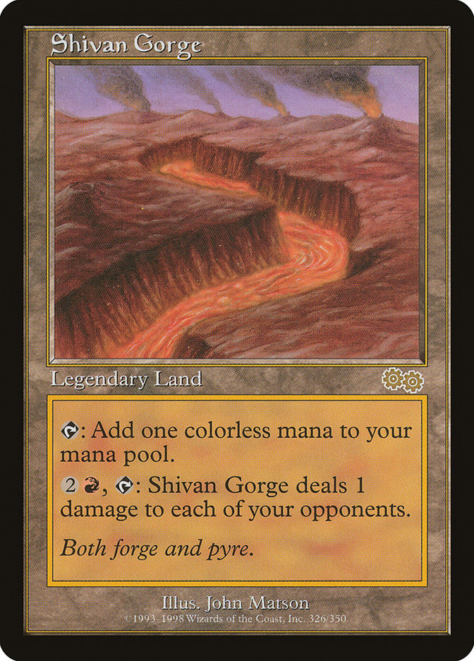 Shivan Gorge [Urza's Saga] | Card Citadel