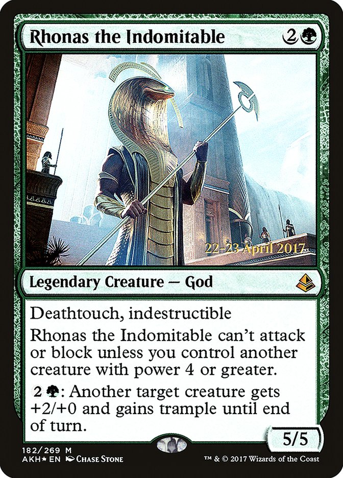 Rhonas the Indomitable (Prerelease Promo) [Amonkhet Prerelease Promos] | Card Citadel