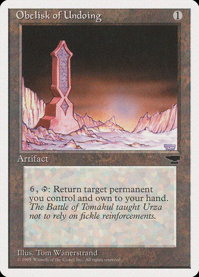 Obelisk of Undoing [Chronicles] | Card Citadel