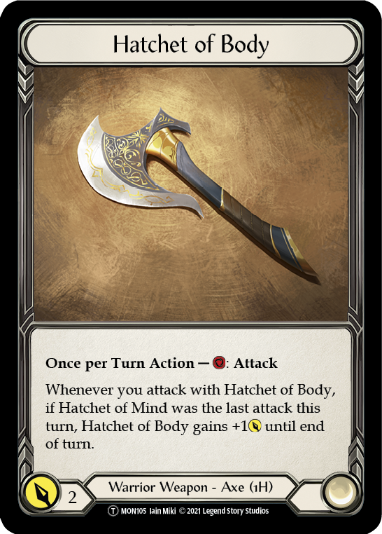 Hatchet of Body // Boltyn [U-MON105 // U-MON030] Unlimited Normal | Card Citadel