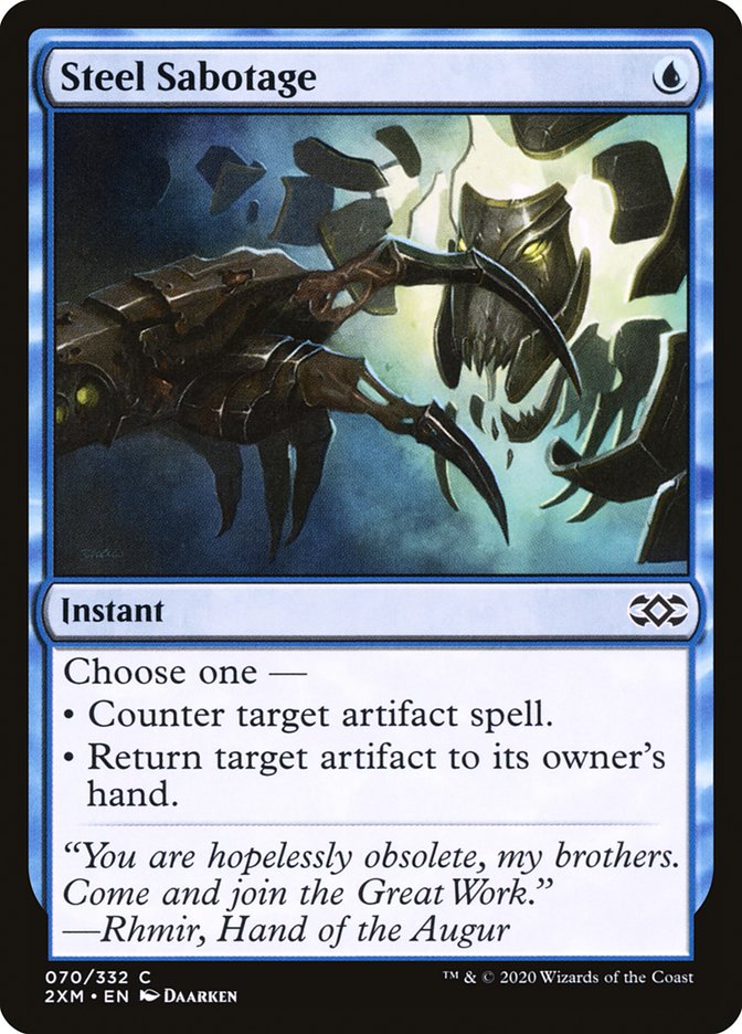 Steel Sabotage [Double Masters] | Card Citadel
