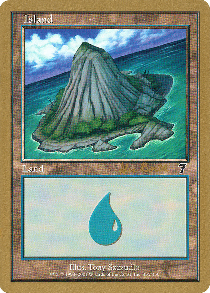 Island (ab335a) (Alex Borteh) [World Championship Decks 2001] | Card Citadel