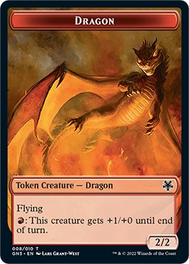 Dragon // Elf Warrior Double-Sided Token [Game Night: Free-for-All Tokens] | Card Citadel