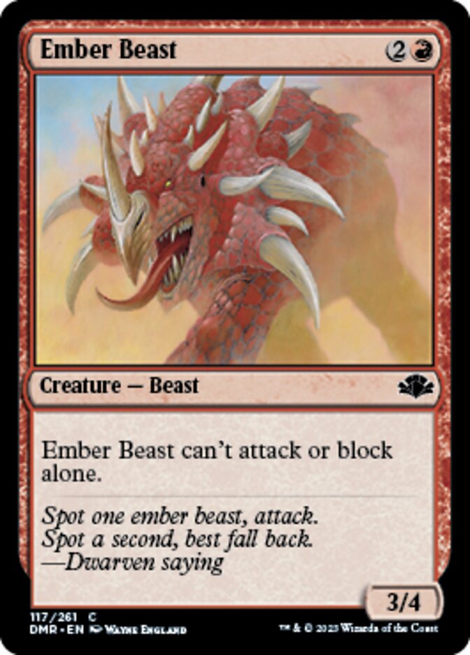 Ember Beast [Dominaria Remastered] | Card Citadel