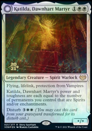 Katilda, Dawnhart Martyr // Katilda's Rising Dawn [Innistrad: Crimson Vow Prerelease Promos] | Card Citadel