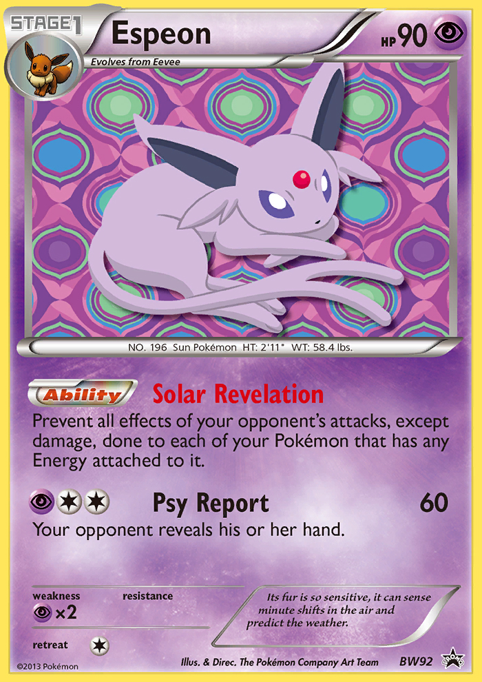Espeon (BW92) [Black & White: Black Star Promos] | Card Citadel
