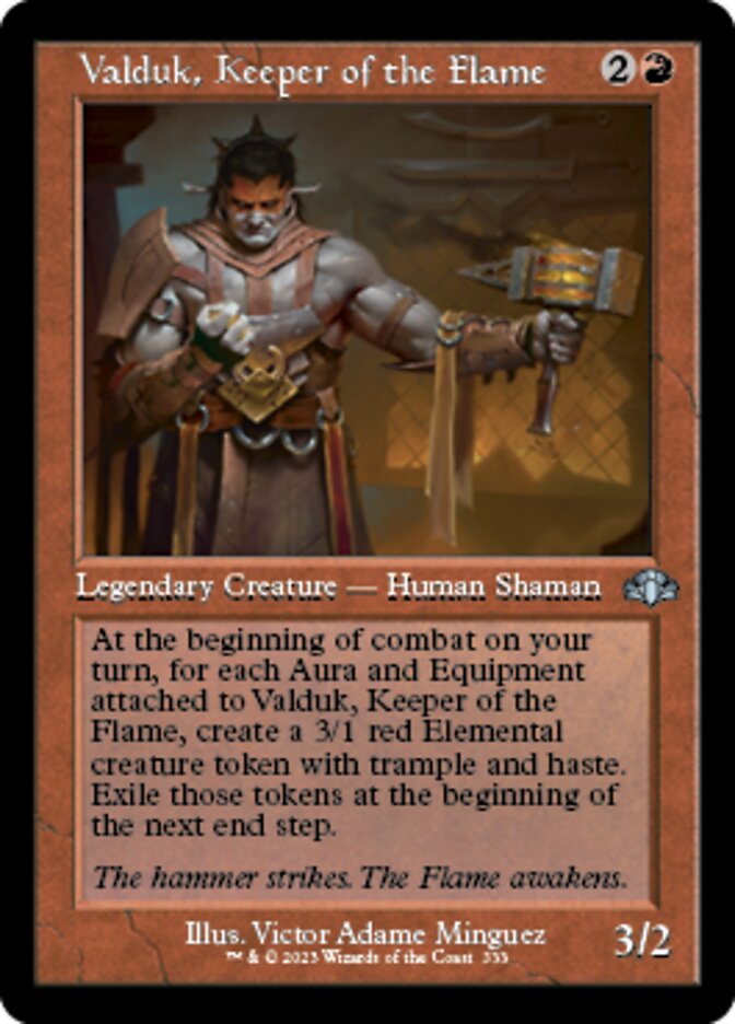 Valduk, Keeper of the Flame (Retro) [Dominaria Remastered] | Card Citadel