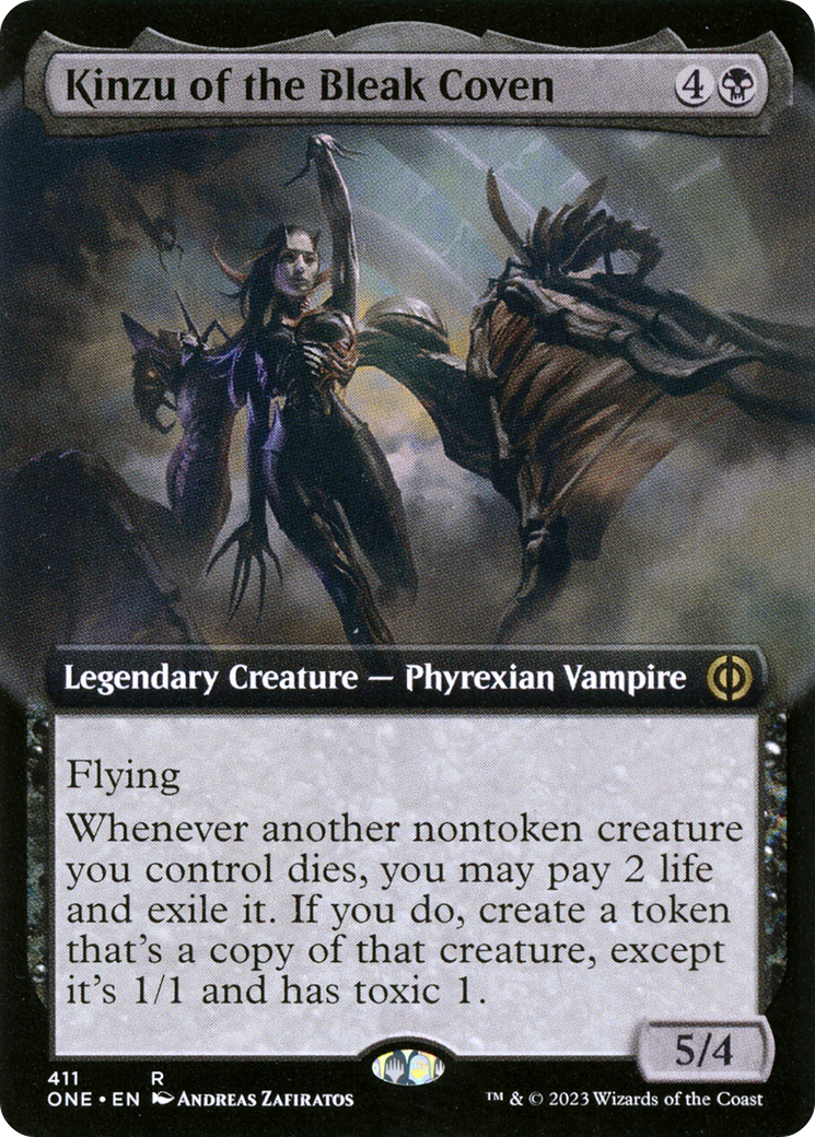 Kinzu of the Bleak Coven (Extended Art) [Phyrexia: All Will Be One] | Card Citadel