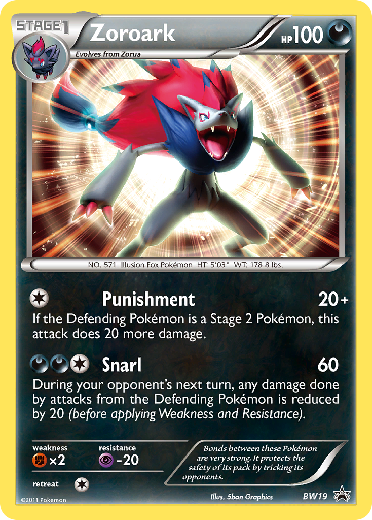 Zoroark (BW19) [Black & White: Black Star Promos] | Card Citadel