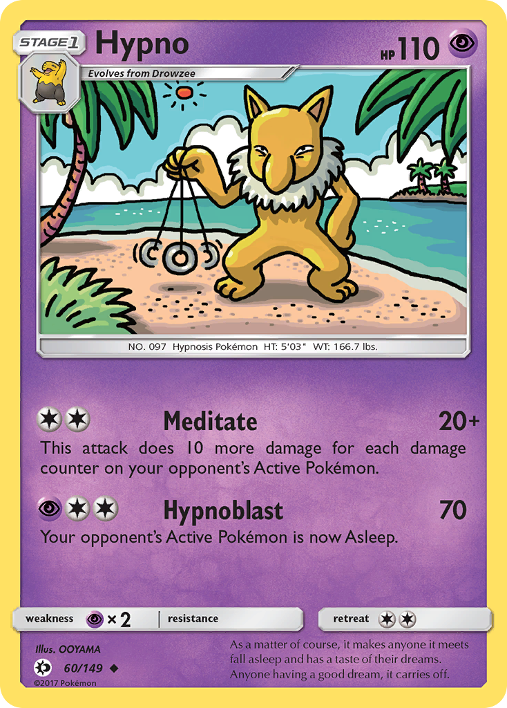 Hypno (60/149) [Sun & Moon: Base Set] | Card Citadel