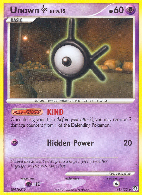 Unown K (68/132) [Diamond & Pearl: Secret Wonders] | Card Citadel