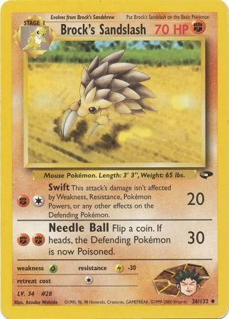 Brock's Sandslash (36/132) [Gym Challenge Unlimited] | Card Citadel