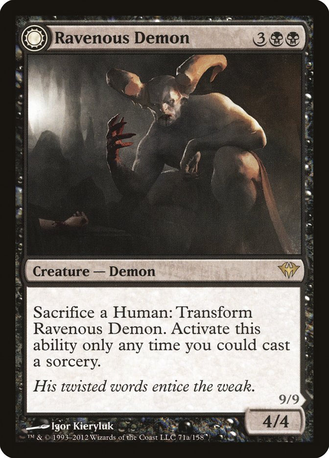 Ravenous Demon // Archdemon of Greed [Dark Ascension] | Card Citadel