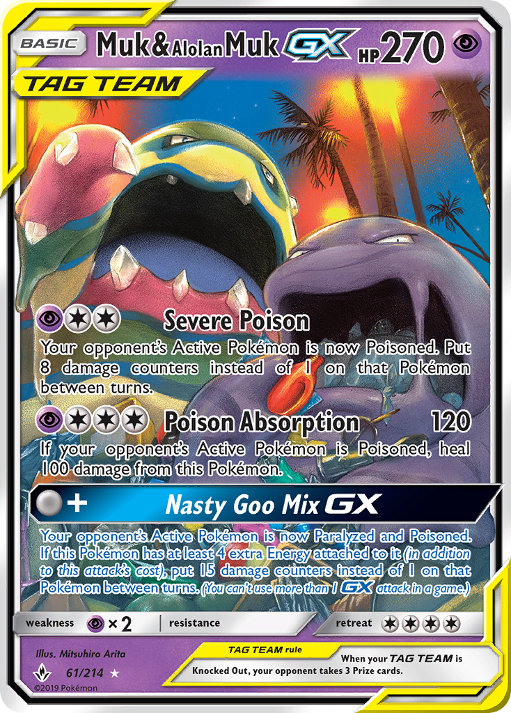 Muk & Alolan Muk GX (61/214) [Sun & Moon: Unbroken Bonds] | Card Citadel