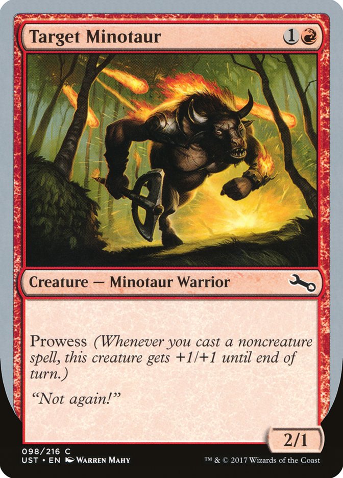 Target Minotaur (Fire Art) [Unstable] | Card Citadel