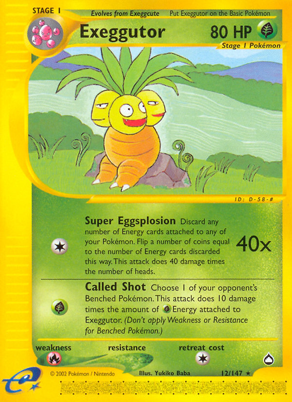 Exeggutor (12/147) [Aquapolis] | Card Citadel