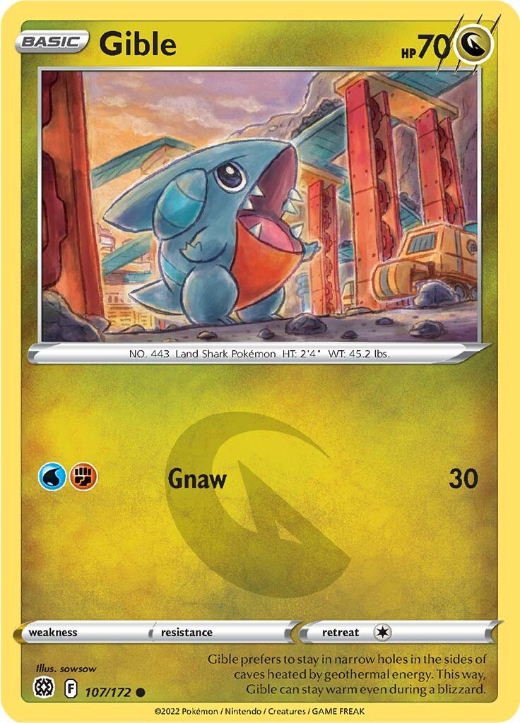 Gible (107/172) [Sword & Shield: Brilliant Stars] | Card Citadel