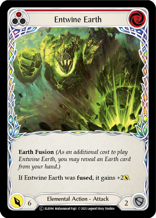 Entwine Earth (Red) [U-ELE094] Unlimited Rainbow Foil | Card Citadel