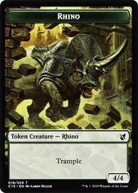 Rhino // Egg Double-sided Token [Commander 2019 Tokens] | Card Citadel