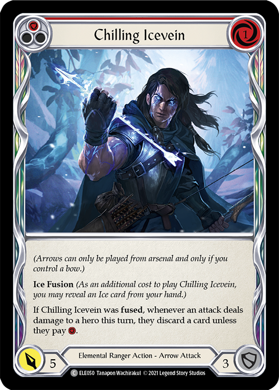 Chilling Icevein (Red) [ELE050] (Tales of Aria)  1st Edition Normal | Card Citadel