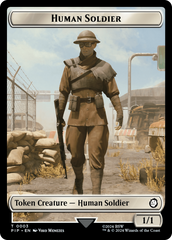 Food (0012) // Human Soldier Double-Sided Token [Fallout Tokens] | Card Citadel