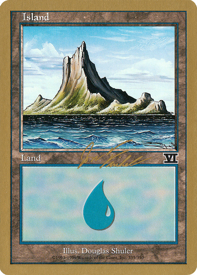 Island (jf335) (Jon Finkel) [World Championship Decks 2000] | Card Citadel