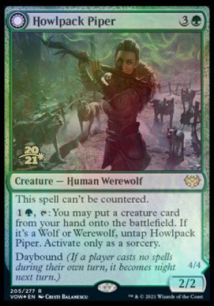 Howlpack Piper // Wildsong Howler [Innistrad: Crimson Vow Prerelease Promos] | Card Citadel