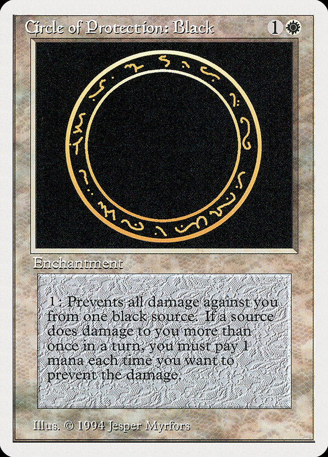 Circle of Protection: Black [Summer Magic / Edgar] | Card Citadel