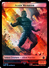 Dalek // Alien Warrior Double-Sided Token (Surge Foil) [Doctor Who Tokens] | Card Citadel
