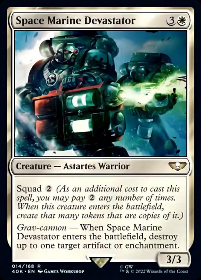 Space Marine Devastator (Surge Foil) [Universes Beyond: Warhammer 40,000] | Card Citadel