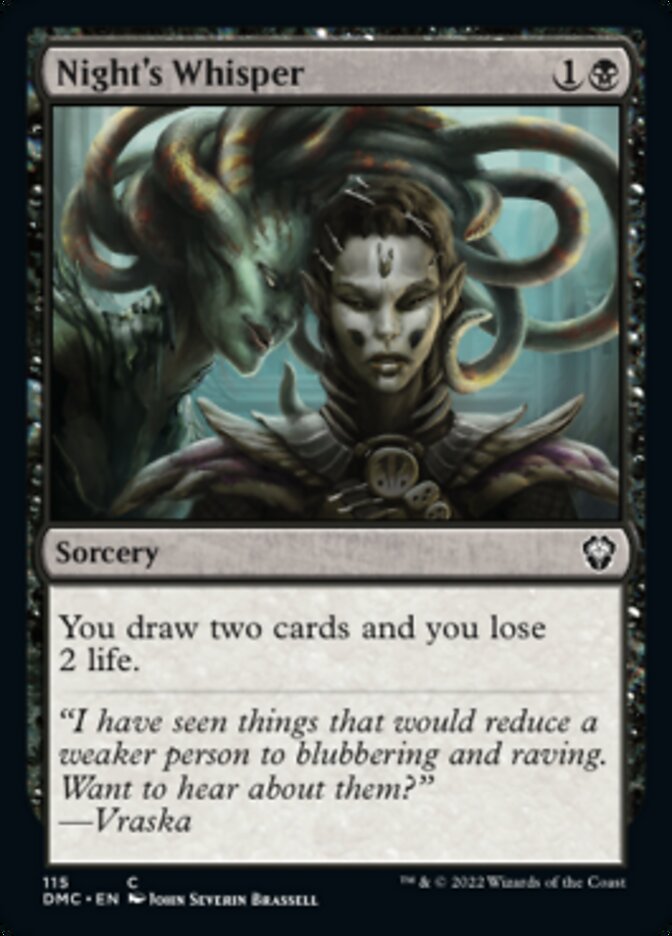 Night's Whisper [Dominaria United Commander] | Card Citadel