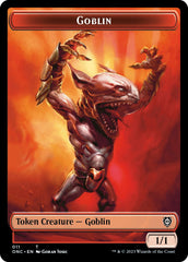 Rebel // Goblin Double-Sided Token [Phyrexia: All Will Be One Commander Tokens] | Card Citadel