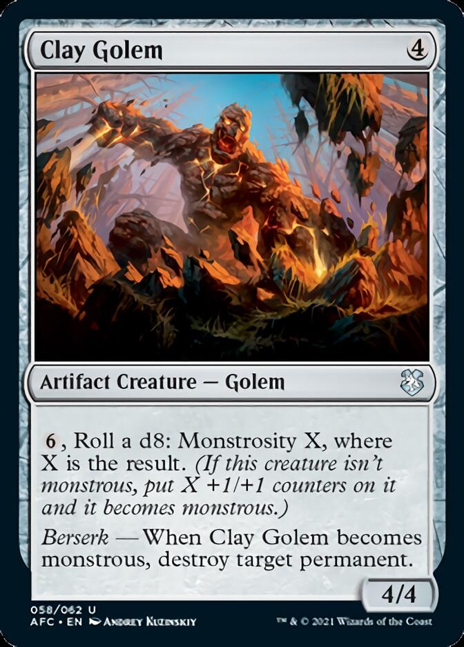 Clay Golem [Dungeons & Dragons: Adventures in the Forgotten Realms Commander] | Card Citadel