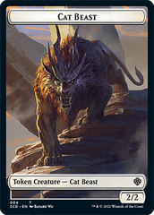 Elf Warrior // Cat Beast Double-Sided Token [Starter Commander Decks] | Card Citadel