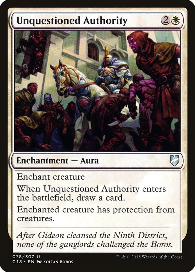 Unquestioned Authority [Commander 2018] | Card Citadel